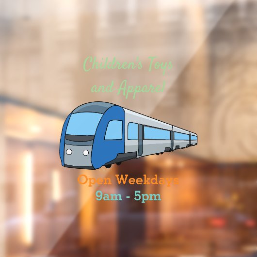 Afbeelding van de cartoon van elektrische treinen raamsticker (Vel 2)