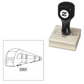 Afbeelding van de cartoon van elektrische treinen rubberstempel (Gestempeld)