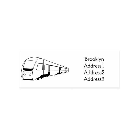 Afbeelding van de cartoon van elektrische treinen rubberstempel (Afrduk)