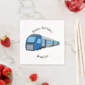 Afbeelding van de cartoon van elektrische treinen servet (Insitu)