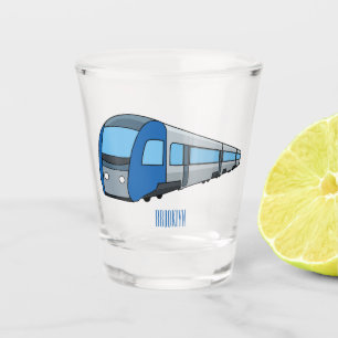 Afbeelding van de cartoon van elektrische treinen shot glas