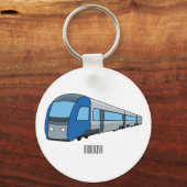 Afbeelding van de cartoon van elektrische treinen sleutelhanger (Voorkant)