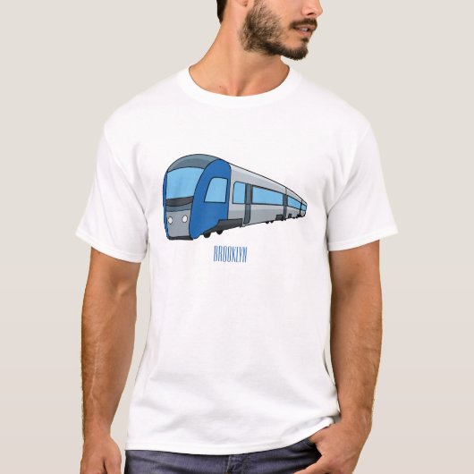 Afbeelding van de cartoon van elektrische treinen t-shirt (Voorkant)
