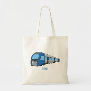 Afbeelding van de cartoon van elektrische treinen tote bag