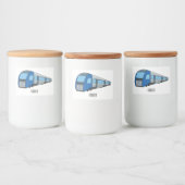 Afbeelding van de cartoon van elektrische treinen voedselcontainer etiket (Flessen)