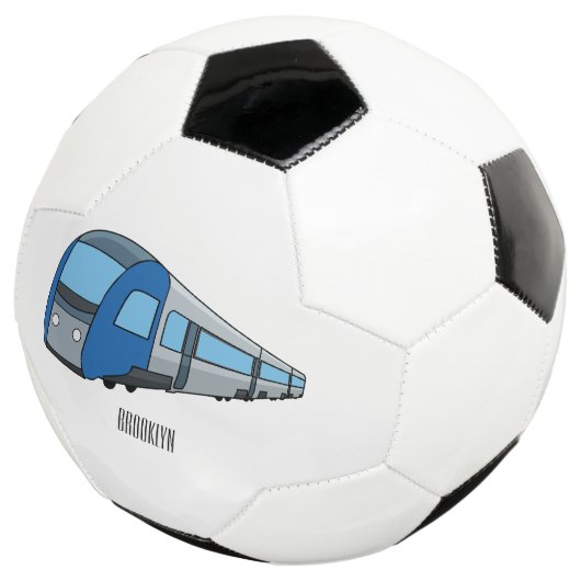 Afbeelding van de cartoon van elektrische treinen voetbal (Drie kwart)