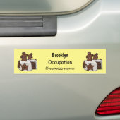 Afbeelding van de cartoon van gebak bumpersticker (Op auto)