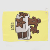 Afbeelding van de cartoon van gebak golfhanddoek (Horizontaal)