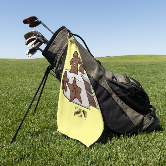 Afbeelding van de cartoon van gebak golfhanddoek (Groen)