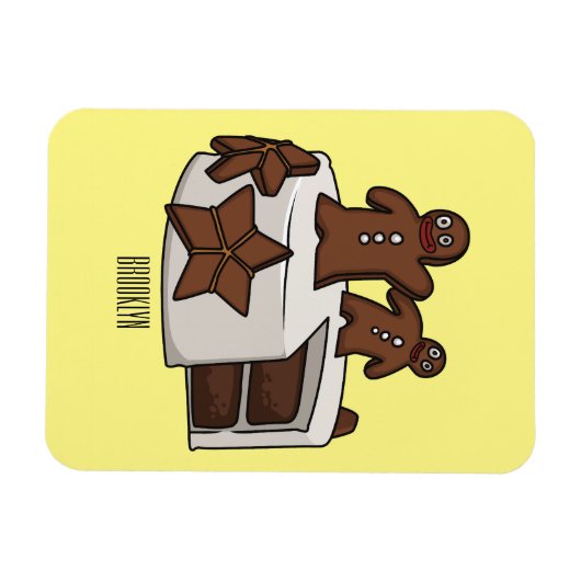 Afbeelding van de cartoon van gebak magneet (Horizontaal)