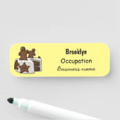 Afbeelding van de cartoon van gebak naamplaatje (In situ)