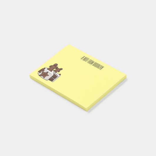 Afbeelding van de cartoon van gebak post-it® notes (Schuin)
