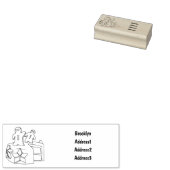 Afbeelding van de cartoon van gebak rubberstempel (Gestempeld)