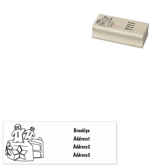 Afbeelding van de cartoon van gebak rubberstempel (Gestempeld)