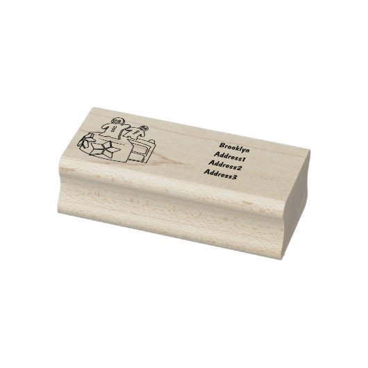 Afbeelding van de cartoon van gebak rubberstempel (Stempel)