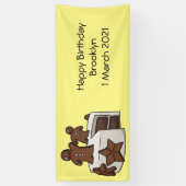 Afbeelding van de cartoon van gebak spandoek (Verticaal)