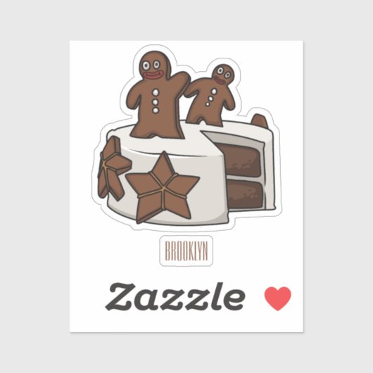 Afbeelding van de cartoon van gebak sticker (Vel)