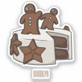 Afbeelding van de cartoon van gebak sticker (Voorkant)