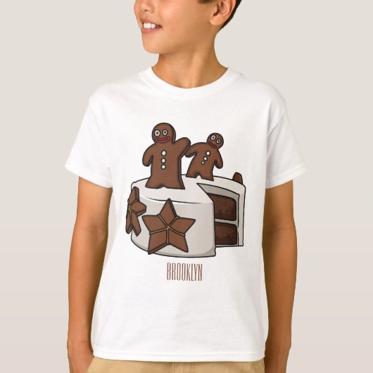 Afbeelding van de cartoon van gebak t-shirt (Voorkant)