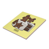 Afbeelding van de cartoon van gebak tegeltje (Zijkant)
