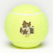 Afbeelding van de cartoon van gebak tennisballen (Achterkant)