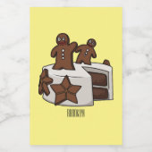 Afbeelding van de cartoon van gebak voedselcontainer etiket (Enkel label)