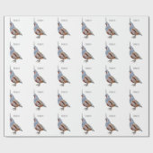 Afbeelding van de cartoon van gebergte kwartelvoge cadeaupapier (Vlak)