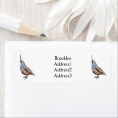 Afbeelding van de cartoon van gebergte kwartelvoge etiket (Insitu)