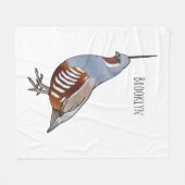 Afbeelding van de cartoon van gebergte kwartelvoge fleece deken (Voorkant (Horizontaal))