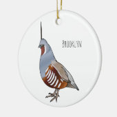 Afbeelding van de cartoon van gebergte kwartelvoge keramisch ornament (Links)