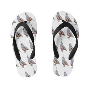 Afbeelding van de cartoon van gebergte kwartelvoge kinder teenslippers