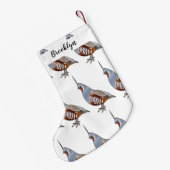 Afbeelding van de cartoon van gebergte kwartelvoge kleine kerstsok (Achterkant (Hangend))