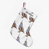 Afbeelding van de cartoon van gebergte kwartelvoge kleine kerstsok (Voorkant (Hangend))