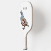 Afbeelding van de cartoon van gebergte kwartelvoge pickleball paddle (Links)