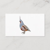 Afbeelding van de cartoon van gebergte kwartelvoge visitekaartje (Achterkant)