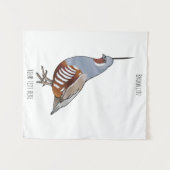 Afbeelding van de cartoon van gebergte kwartelvoge wandkleed (Voorkant (horizontaal))