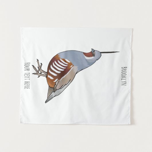 Afbeelding van de cartoon van gebergte kwartelvoge wandkleed (Voorkant (horizontaal))