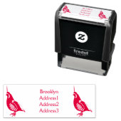 Afbeelding van de cartoon van gebergte kwartelvoge  zelfinktende stempel (In situ)