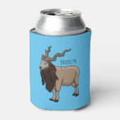 Afbeelding van de cartoon van geit van de markt blikjeskoeler (Blikje Voorkant)