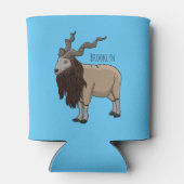 Afbeelding van de cartoon van geit van de markt blikjeskoeler (Achterkant)