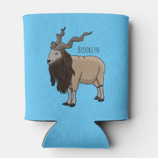 Afbeelding van de cartoon van geit van de markt blikjeskoeler (Achterkant)