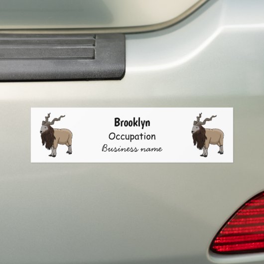 Afbeelding van de cartoon van geit van de markt bumpersticker (Op auto)