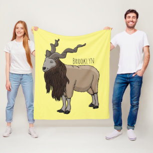 Afbeelding van de cartoon van geit van de markt fleece deken