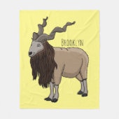 Afbeelding van de cartoon van geit van de markt fleece deken (Voorkant)