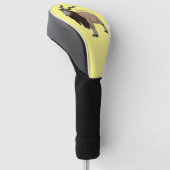 Afbeelding van de cartoon van geit van de markt golfheadcover (Schuin)