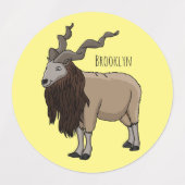 Afbeelding van de cartoon van geit van de markt labels (Design 1)