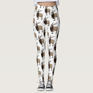 Afbeelding van de cartoon van geit van de markt leggings