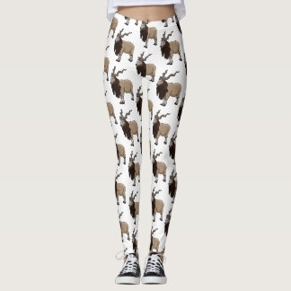 Afbeelding van de cartoon van geit van de markt leggings