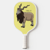 Afbeelding van de cartoon van geit van de markt pickleball paddle (Achterkant)