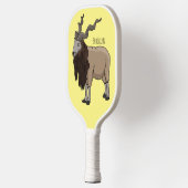 Afbeelding van de cartoon van geit van de markt pickleball paddle (Links)